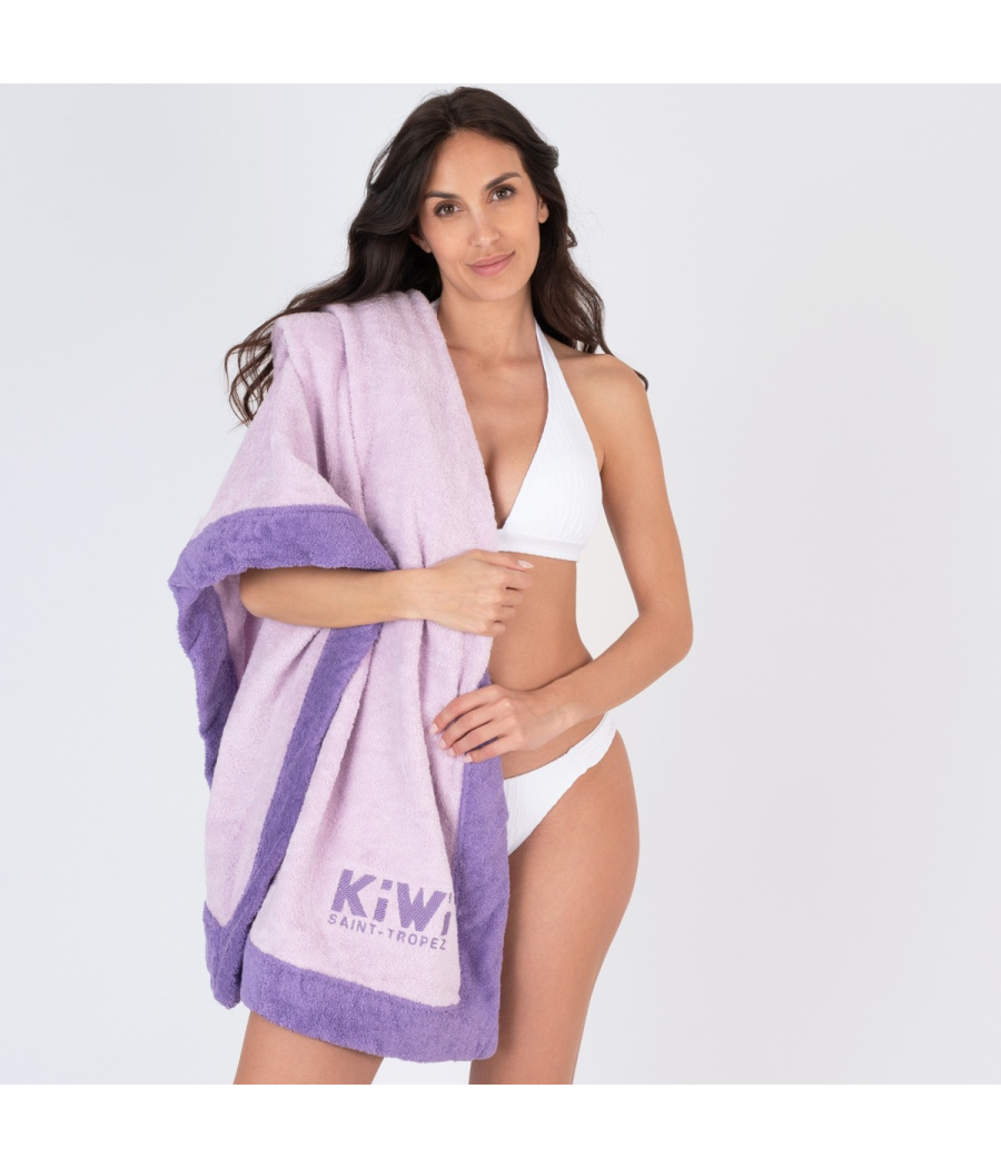 kiwi saint tropez Serviette de plage lilas