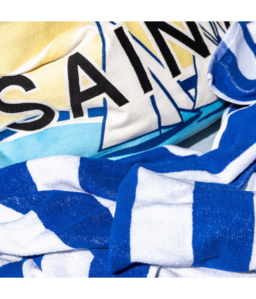 Kiwi Saint Tropez Serviette De Plage Rayée Bleu