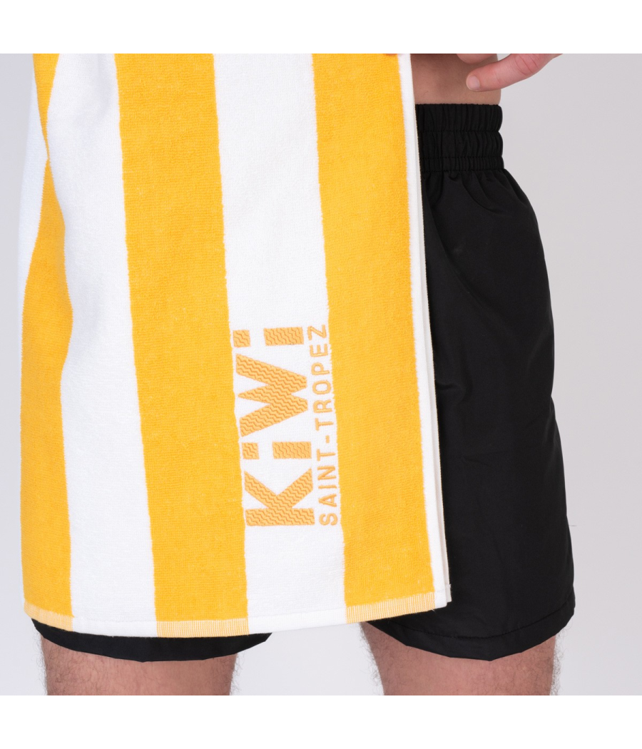 Kiwi Saint Tropez Serviette De Plage Rayée Jaune