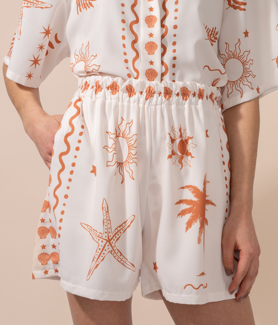 kiwi saint tropez Short femme Coquillage