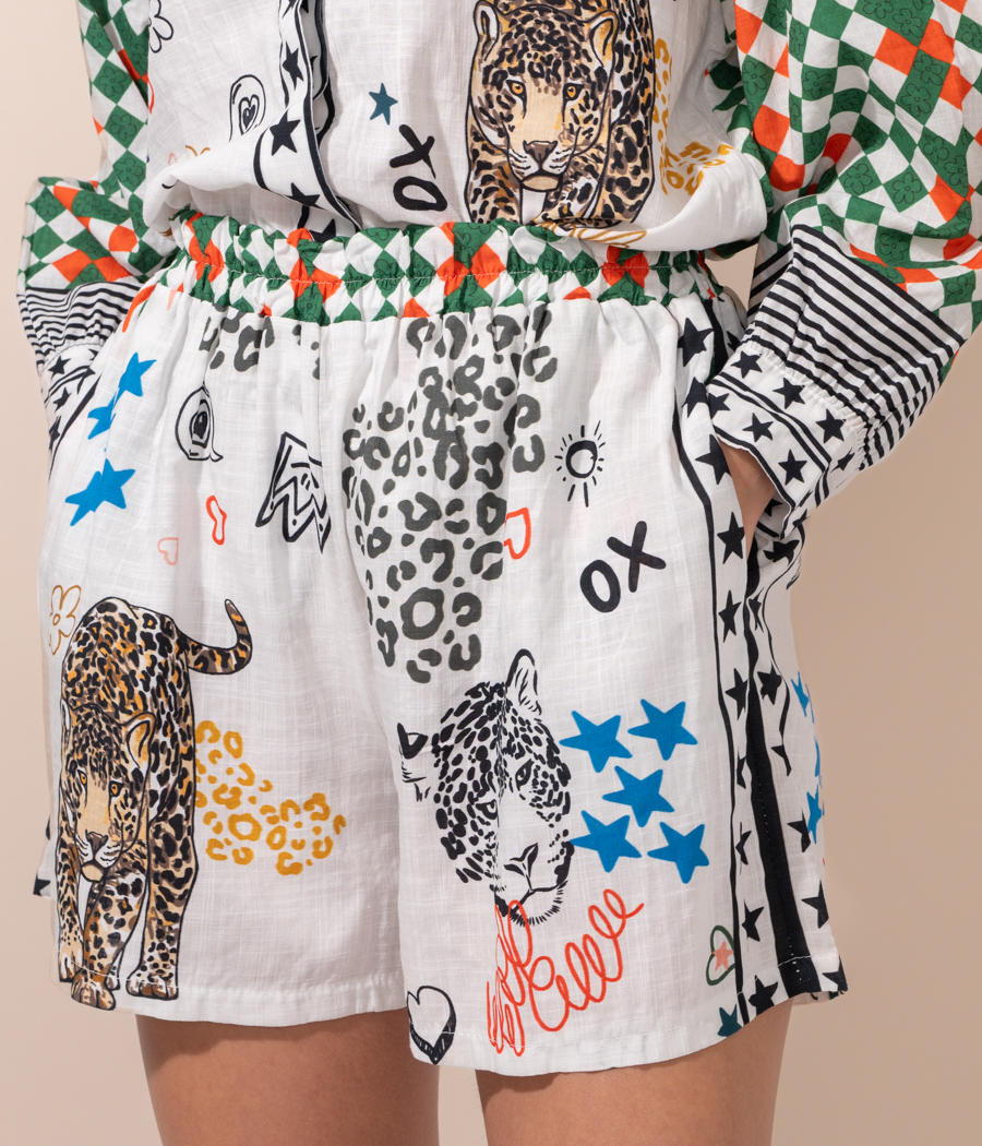 kiwi saint tropez Short femme Leopard