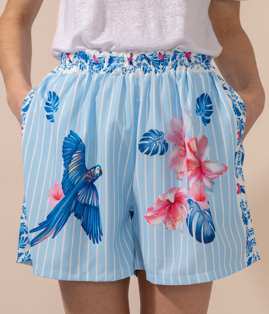 kiwi saint tropez Short femme Tropical