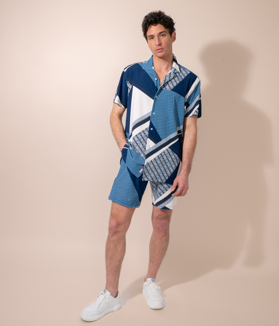 kiwi saint tropez Short homme Patchwork