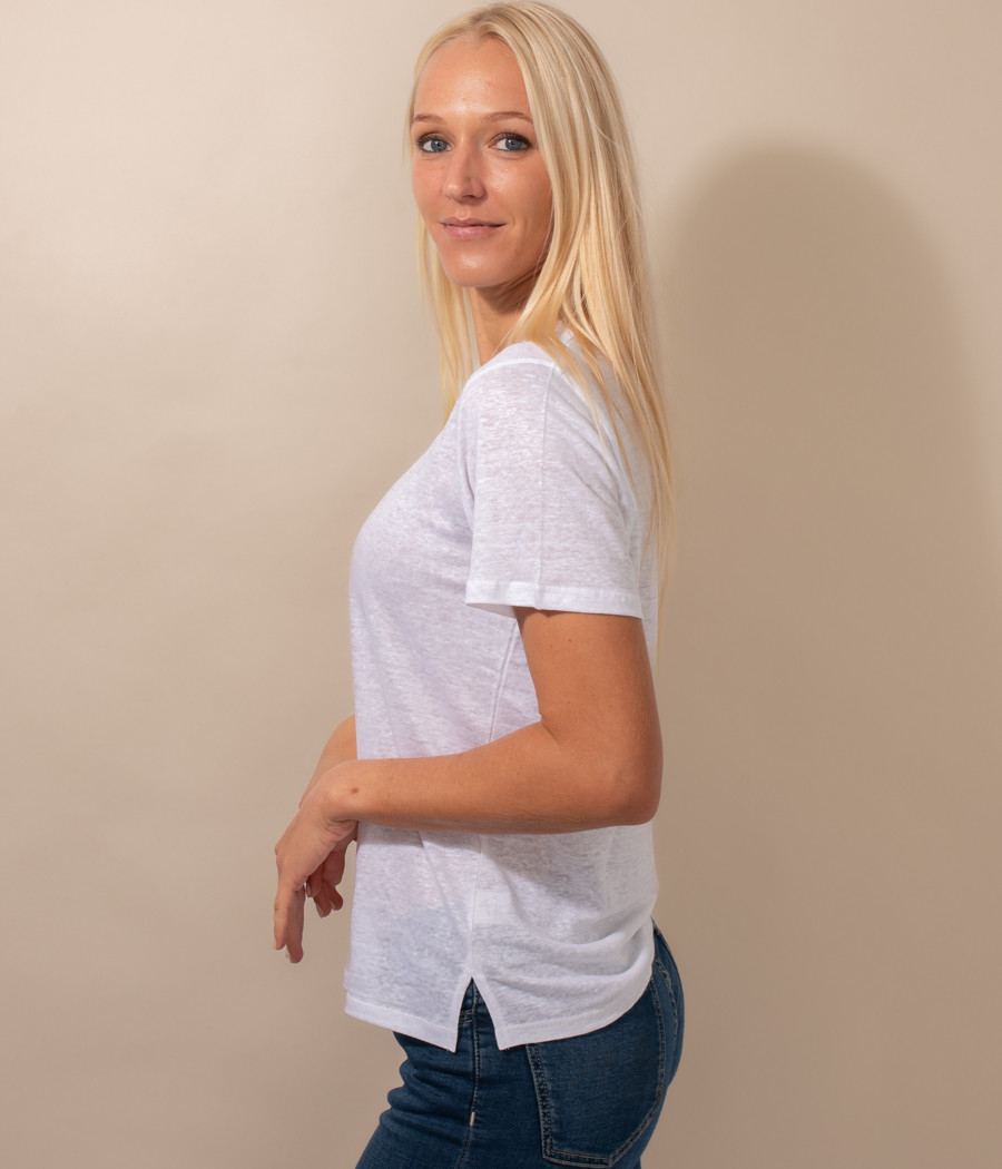 Kiwi Saint Tropez T-shirt Femme Joli Lin