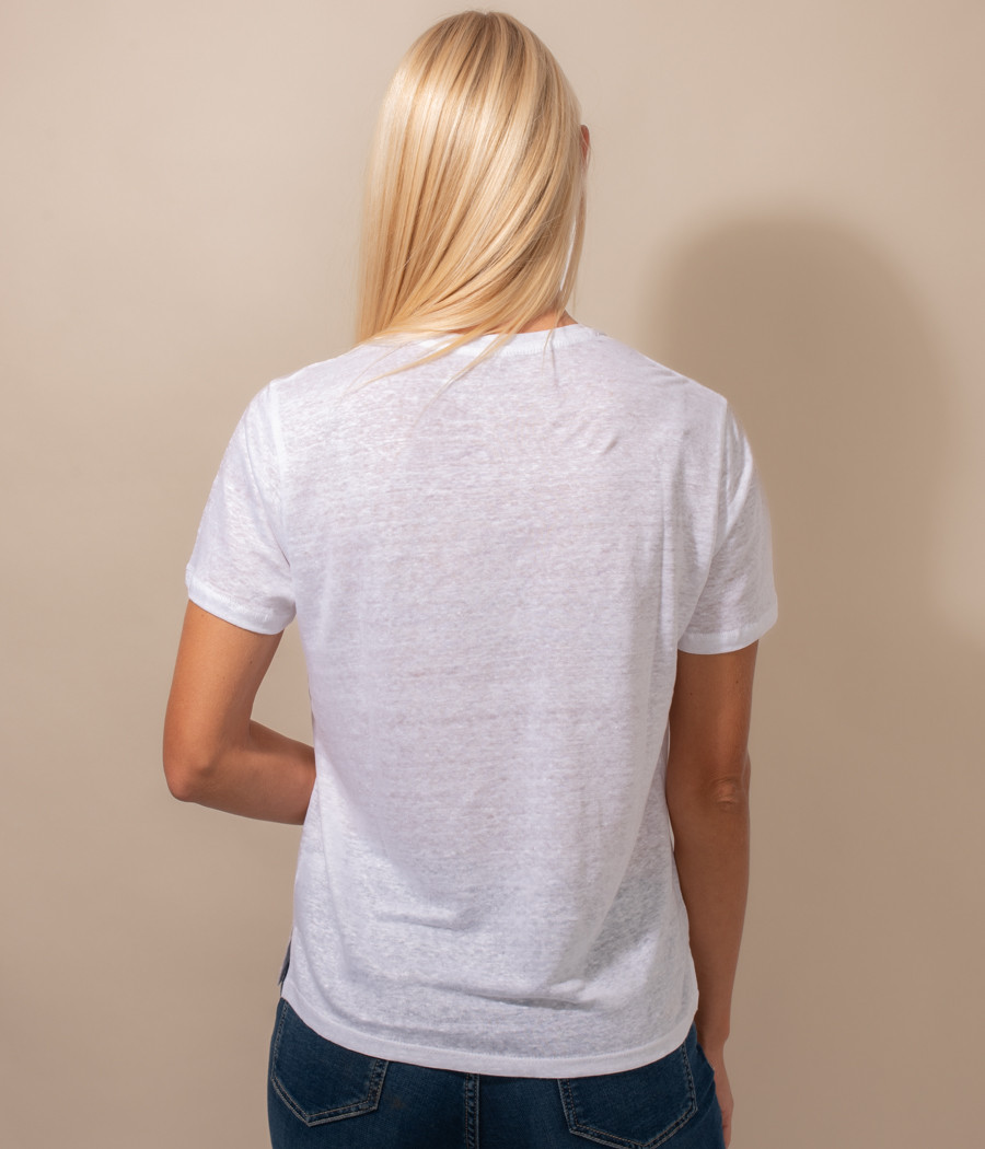 Kiwi Saint Tropez T-shirt Femme Joli Lin