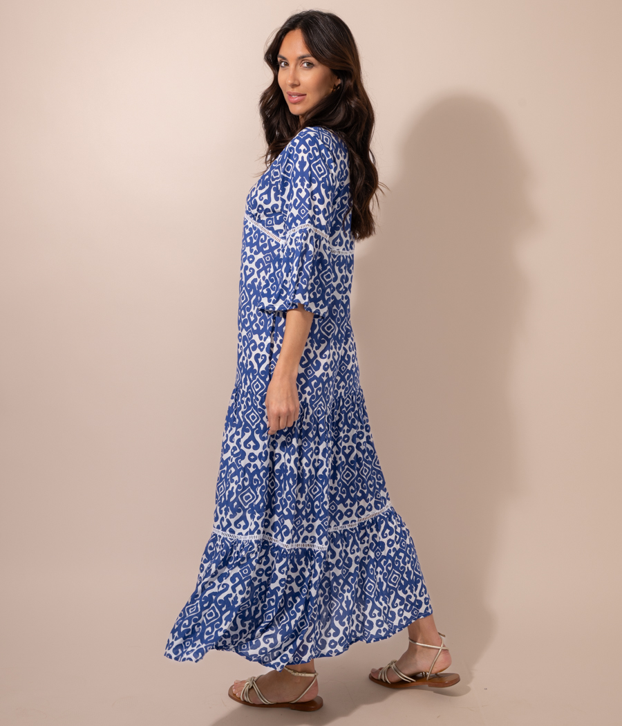 Kiwi Saint Tropez Tunique Femme Longue Bali Ikat