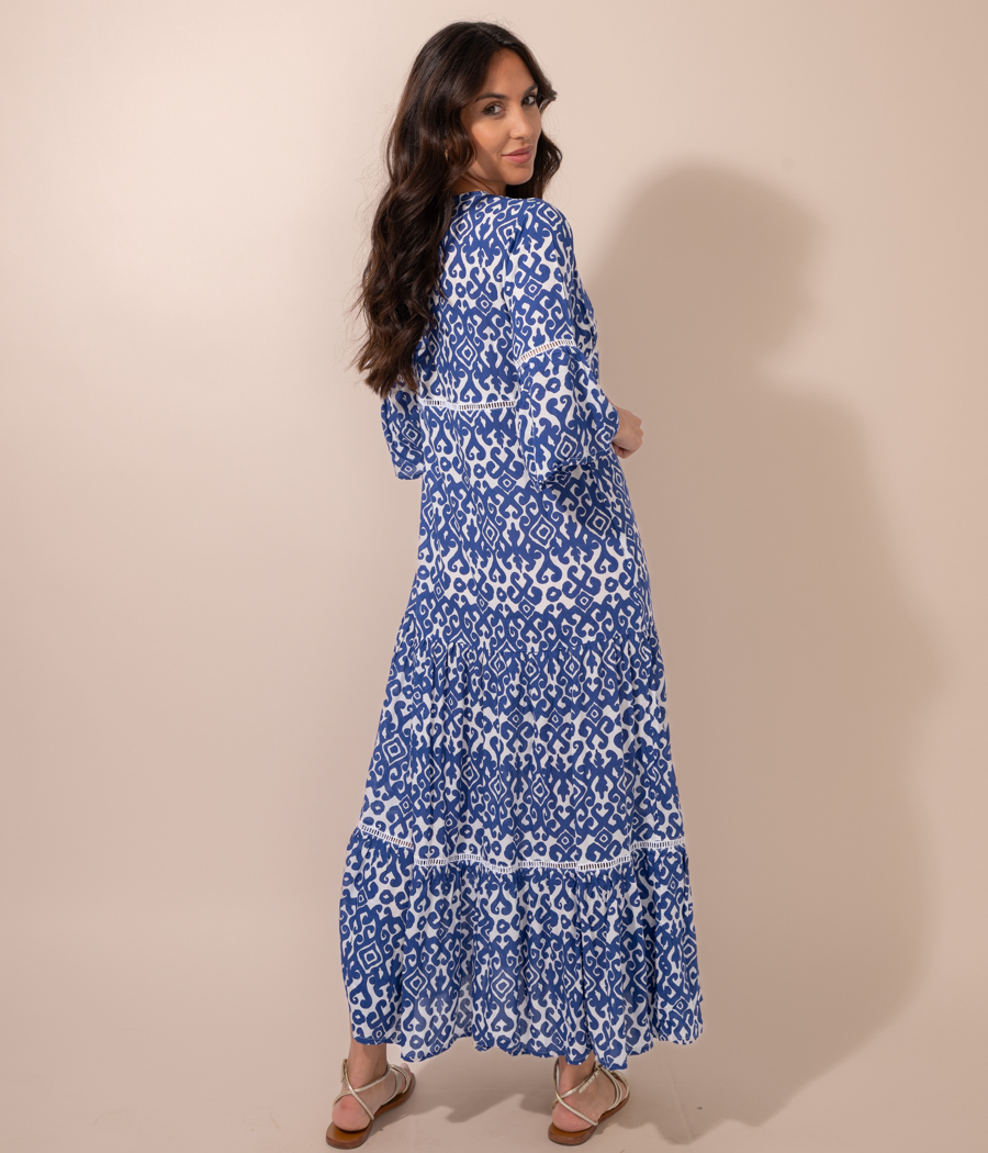 Kiwi Saint Tropez Tunique Femme Longue Bali Ikat