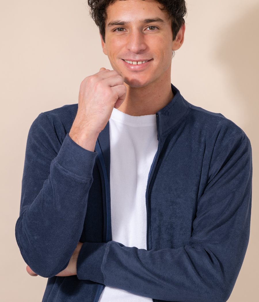 Kiwi Saint Tropez Veste Homme Col Montant Terry