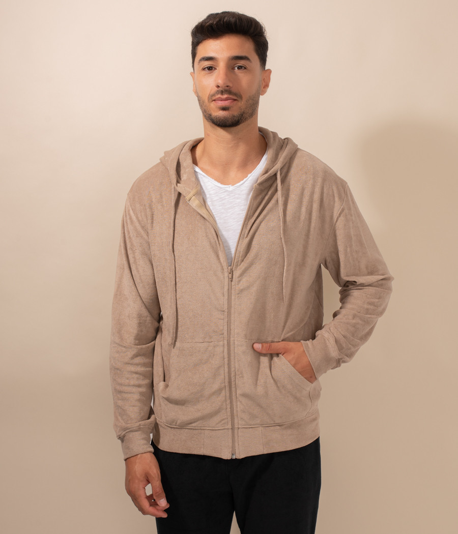 kiwi saint tropez Veste homme zippée éponge Terry