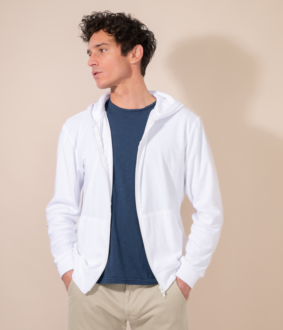 kiwi saint tropez Veste homme zippée éponge Terry