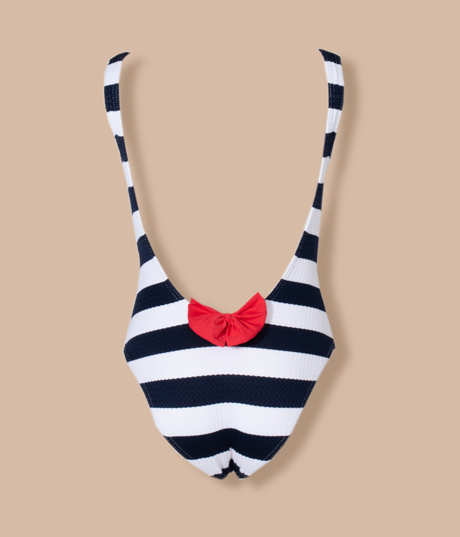 Kiwi Saint Tropez Maillot 1 Pièce Fille Noeud Marina Navy (Exclu Web)