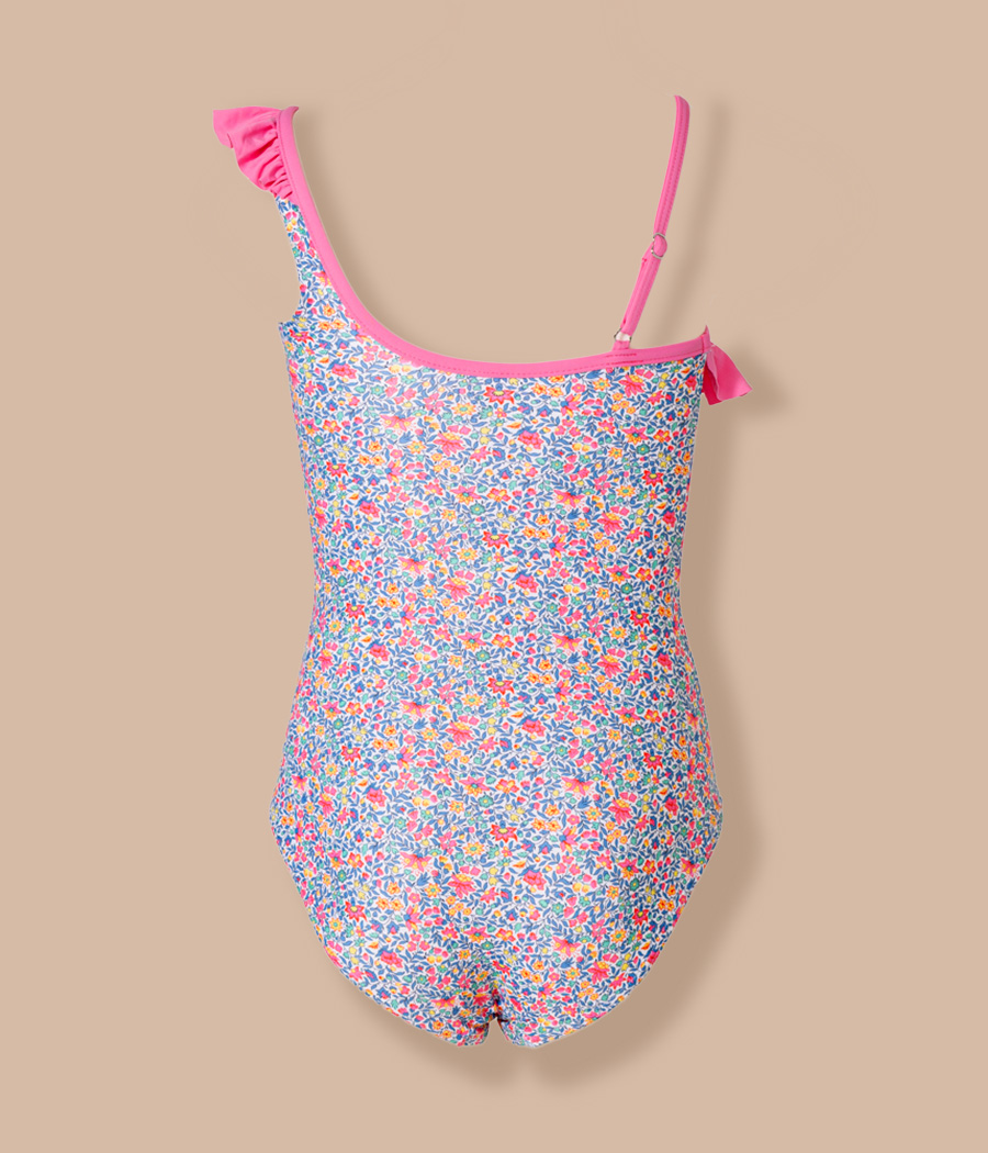 Kiwi Saint Tropez Maillot 1 Pièce Fille Volant Liberty