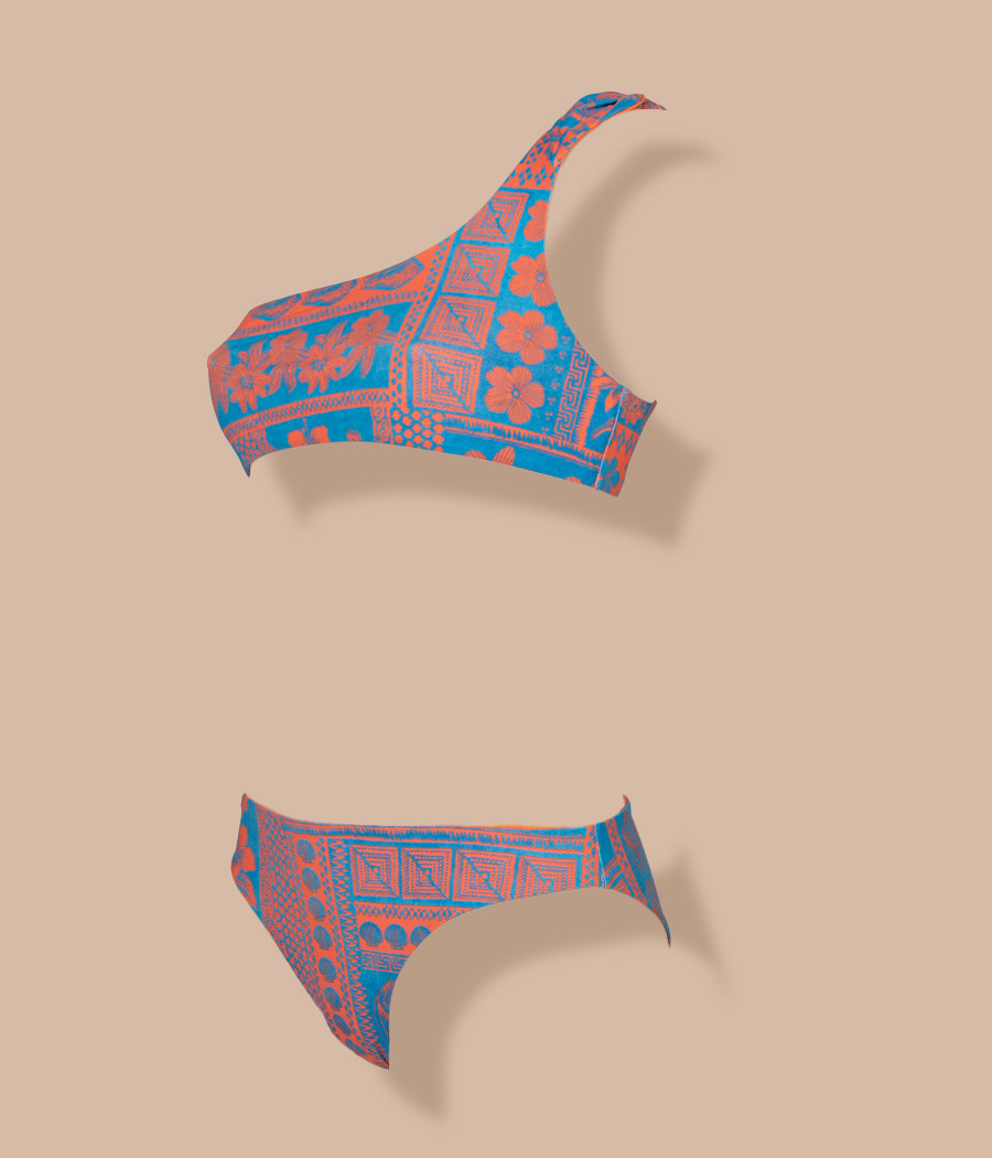 Kiwi Saint Tropez Maillot 2 Pièces Fille Mono Bretelle Hawaï