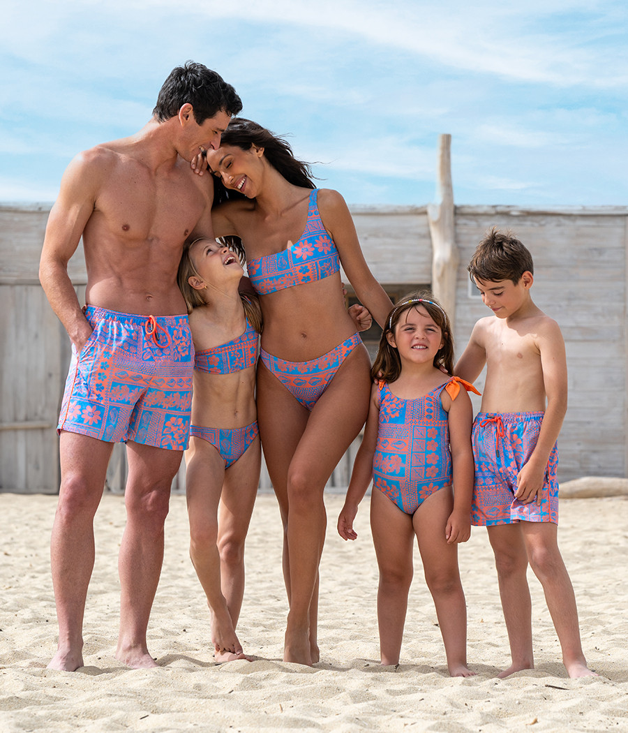 kiwi saint tropez Maillot 2 pièces fille mono bretelle Hawaï