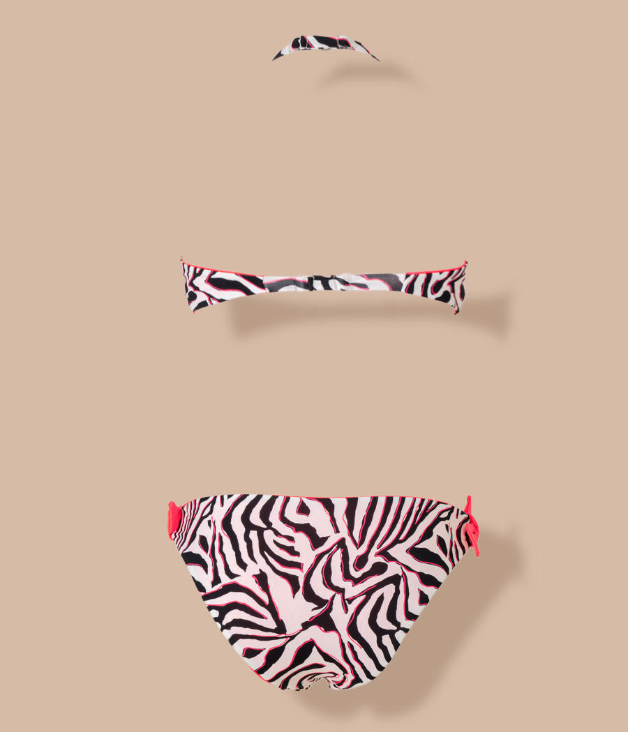 Kiwi Saint Tropez Maillot 2 Pièces Fille Triangle Zebra