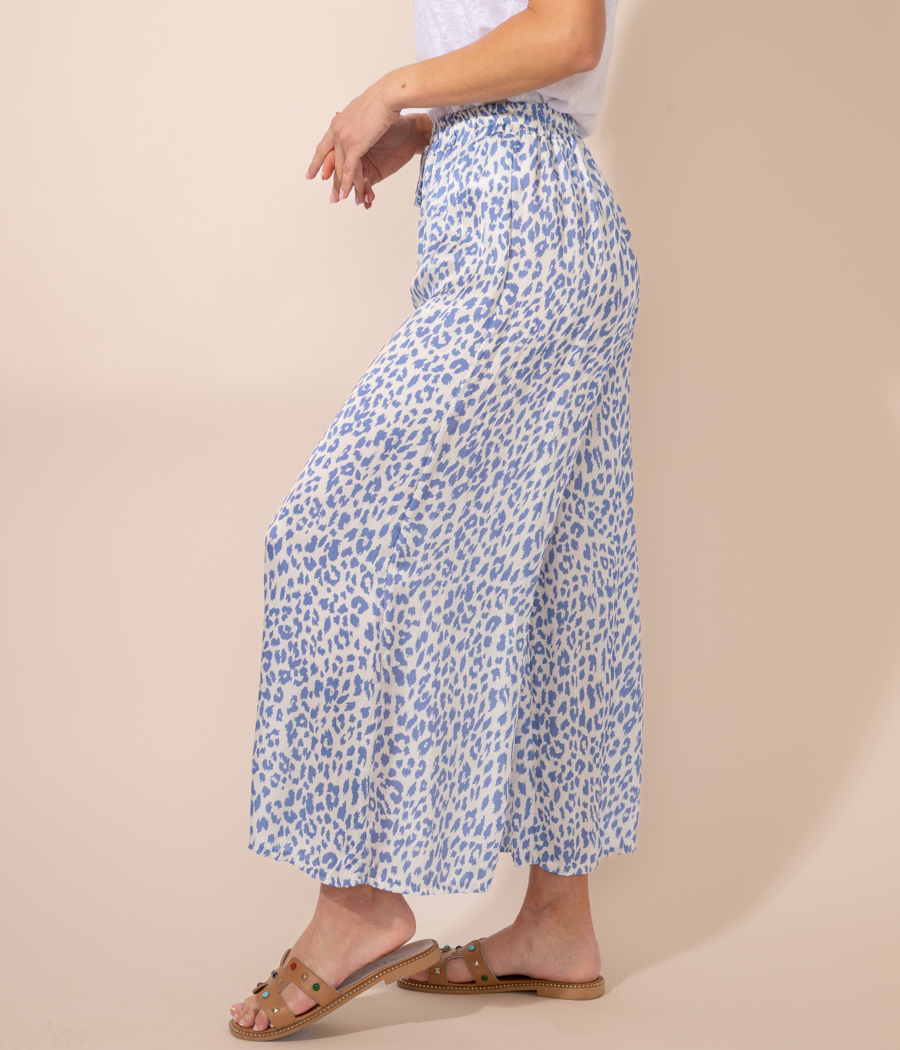 Kiwi Saint Tropez Pantalon Femme Satin Imprimé Guépard