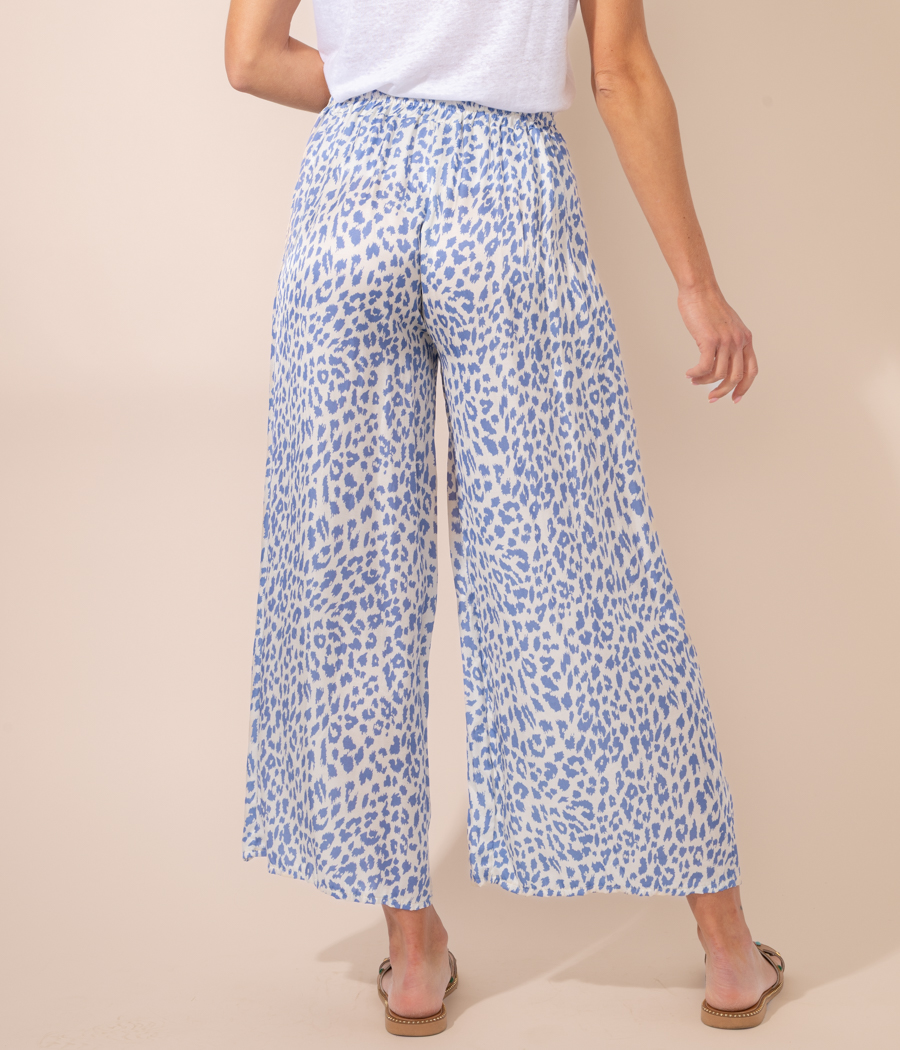 Kiwi Saint Tropez Pantalon Femme Satin Imprimé Guépard