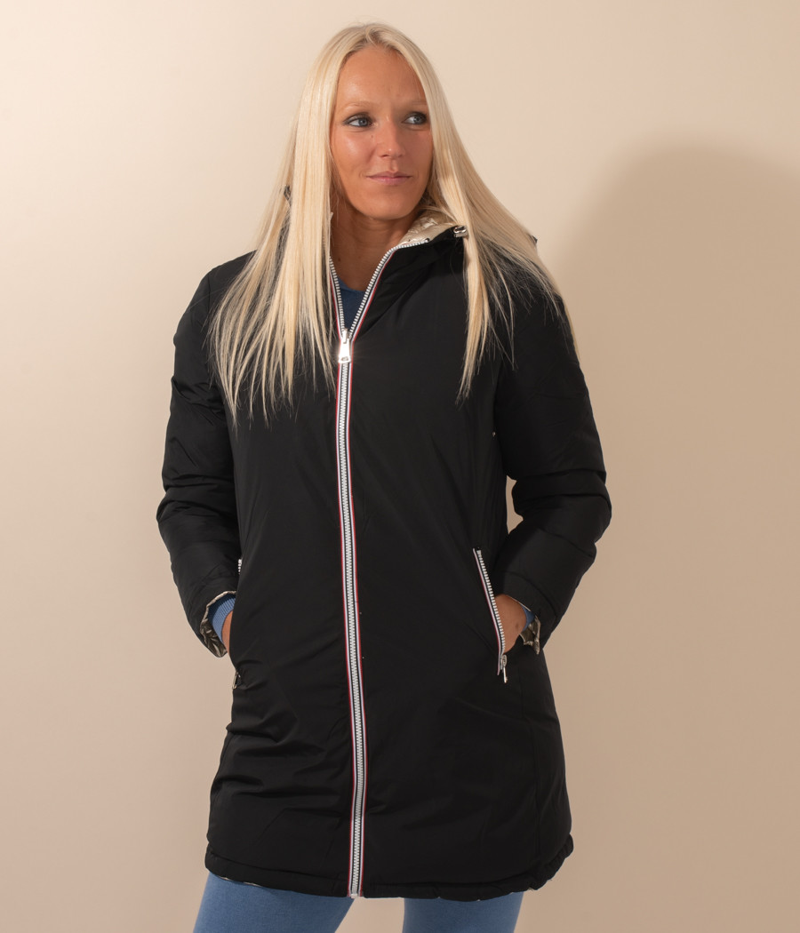 kiwi saint tropez Parka femme longue métallisée Melodie