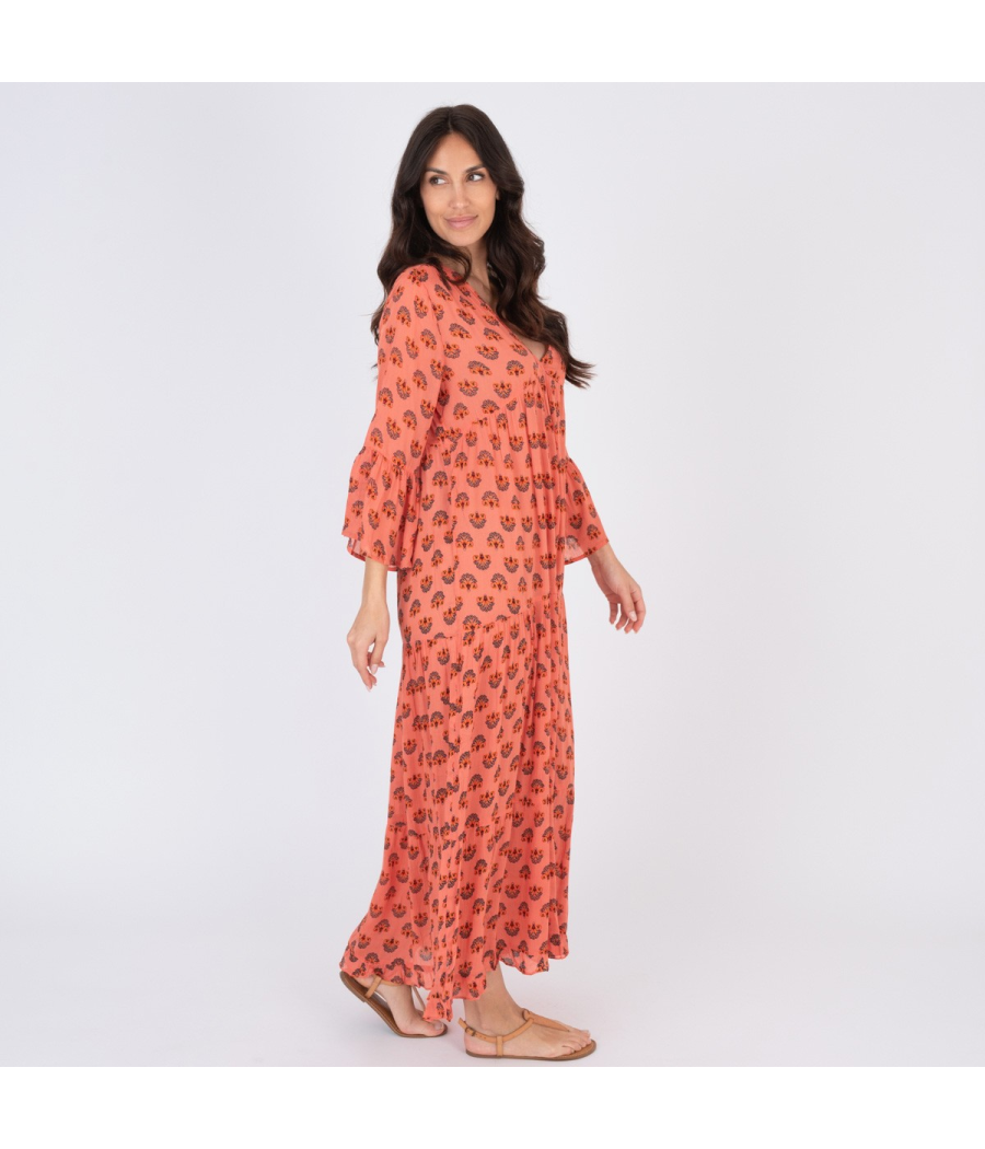 Kiwi Saint Tropez Robe Femme Longue Mississippi Corail