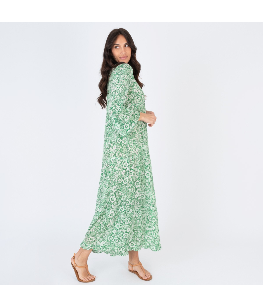 Kiwi Saint Tropez Robe Femme Longue Mississippi Green