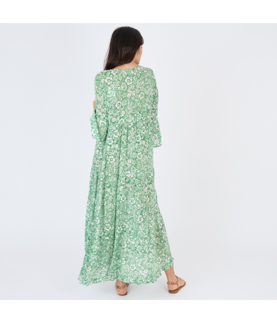 Kiwi Saint Tropez Robe Femme Longue Mississippi Green
