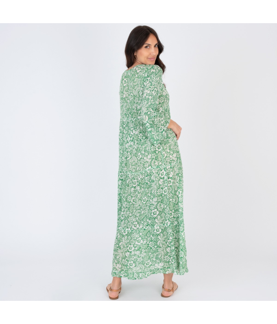 Kiwi Saint Tropez Robe Femme Longue Mississippi Green
