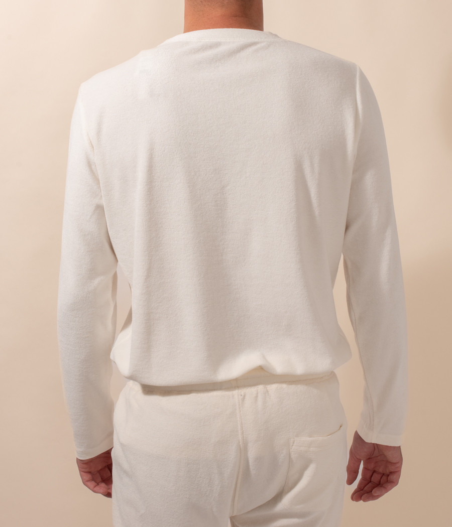 Kiwi Saint Tropez T-shirt Homme Manches Longues éponge Terry