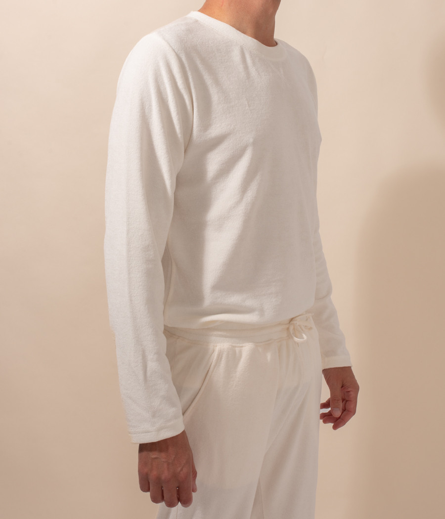 Kiwi Saint Tropez T-shirt Homme Manches Longues éponge Terry