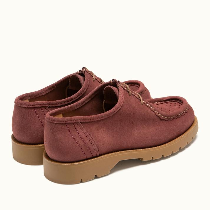 Kleman Chaussures Derbies Crantées Velours Bordeaux