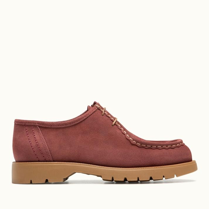 kleman Chaussures derbies crantées velours bordeaux