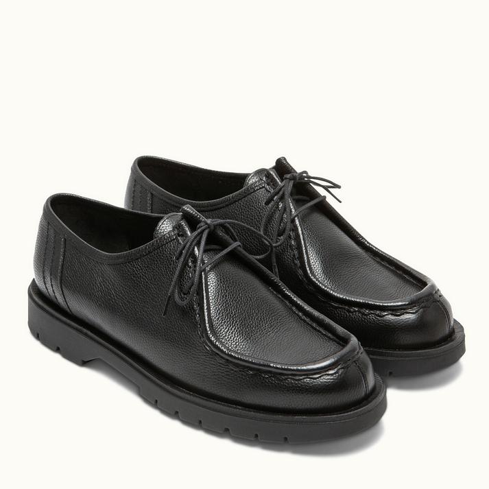 Kleman Chaussures Grandes Pointures Homme Cuir Noir