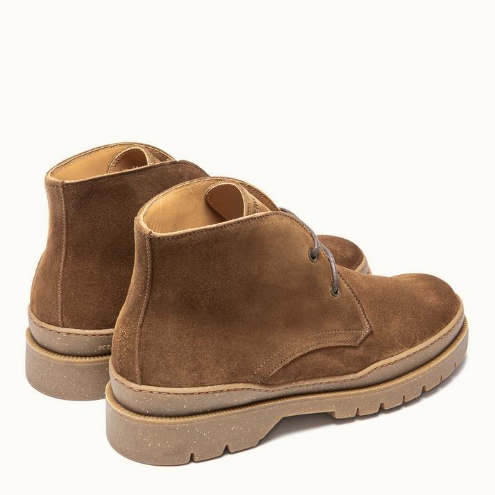 Kleman Chukka Boots Semelle Crantée Cuir Velours Marron