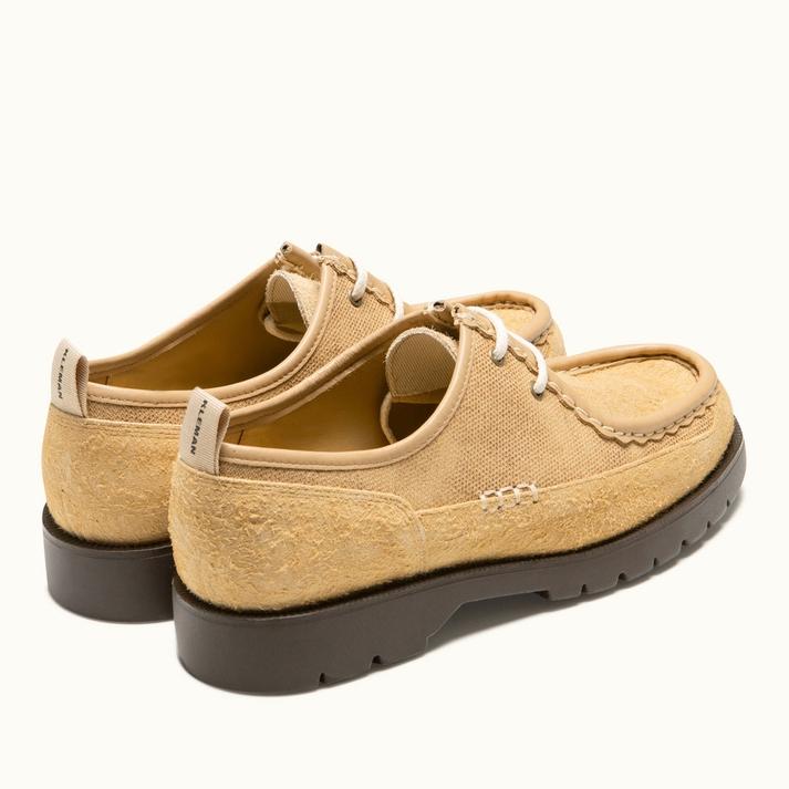 Kleman Derbies Crantées Beige Et Marron Croûte Velours