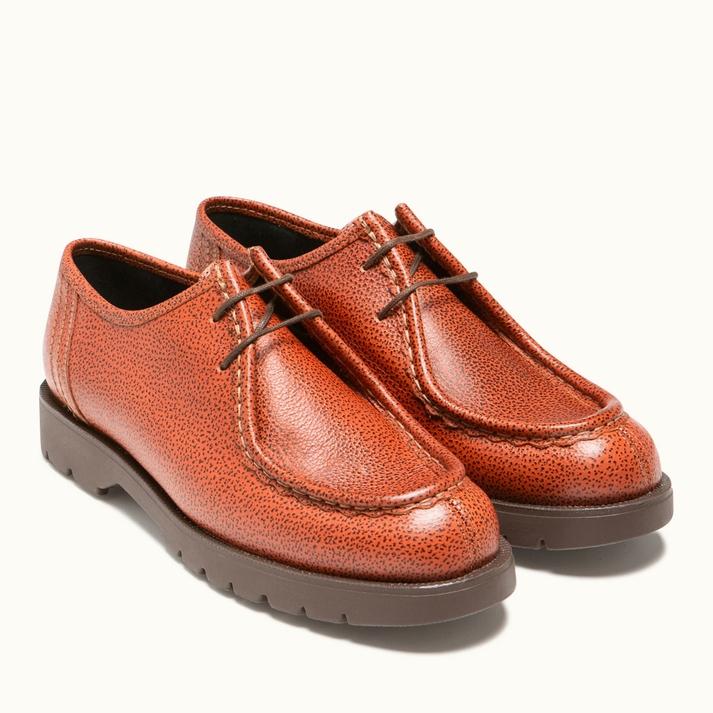 Kleman Derbies Crantées Cuir Tannage Végétal Cognac