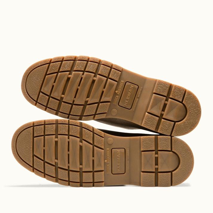 Kleman Derbies Semelle Crantée Croûte Velours Taupe