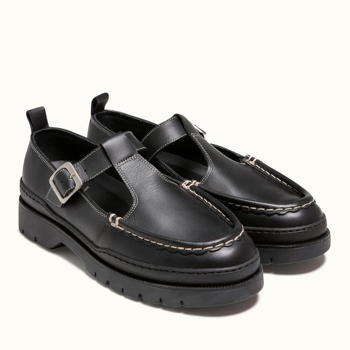 Kleman Babies Semelle Crantée Cuir Noir