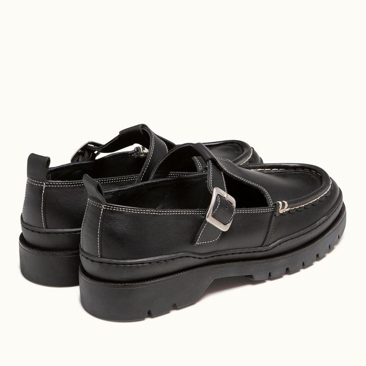 Kleman Babies Semelle Crantée Cuir Noir