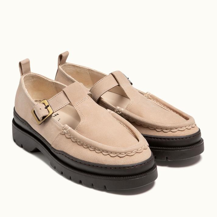 Kleman Babies Semelle Crantée Velours Beige