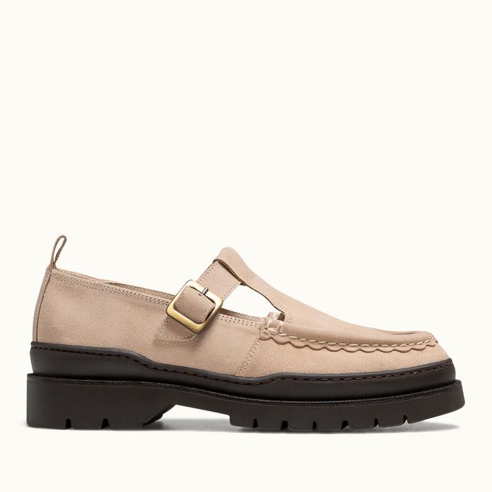 kleman Babies semelle crantée velours beige