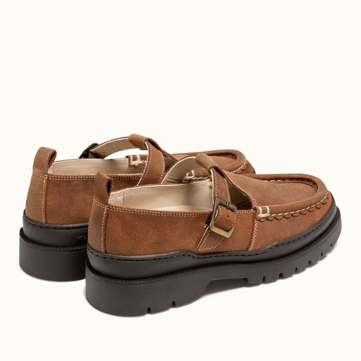 Kleman Babies Semelle Crantée Velours Cognac