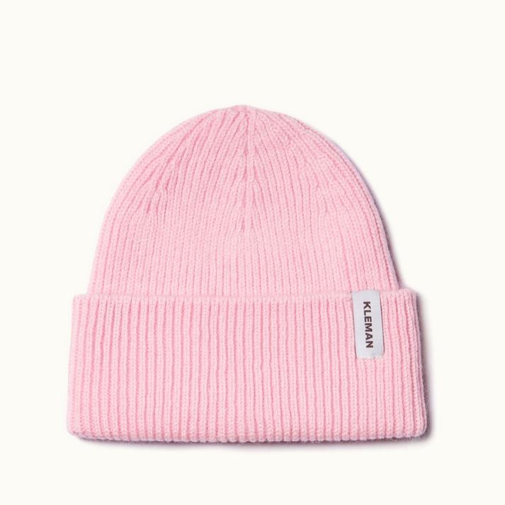 kleman Bonnet Laine Caregora Rose Pâle
