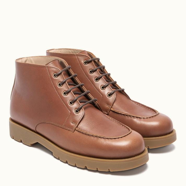 Kleman Boots Crantées Cuir Brique