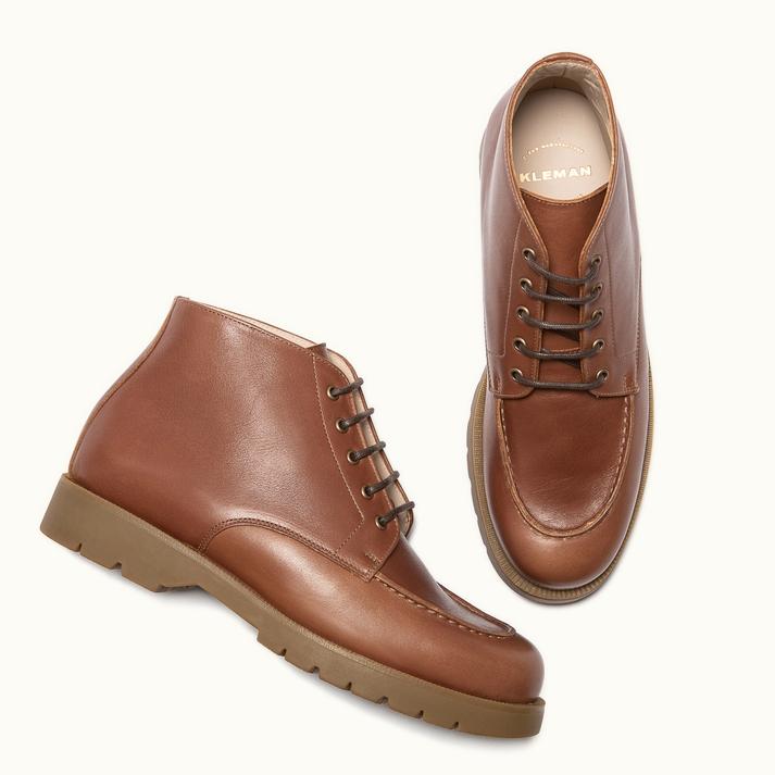 Kleman Boots Crantées Cuir Brique
