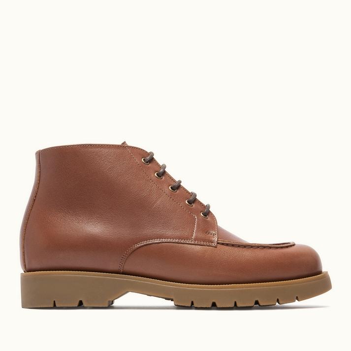 kleman Boots crantées cuir brique