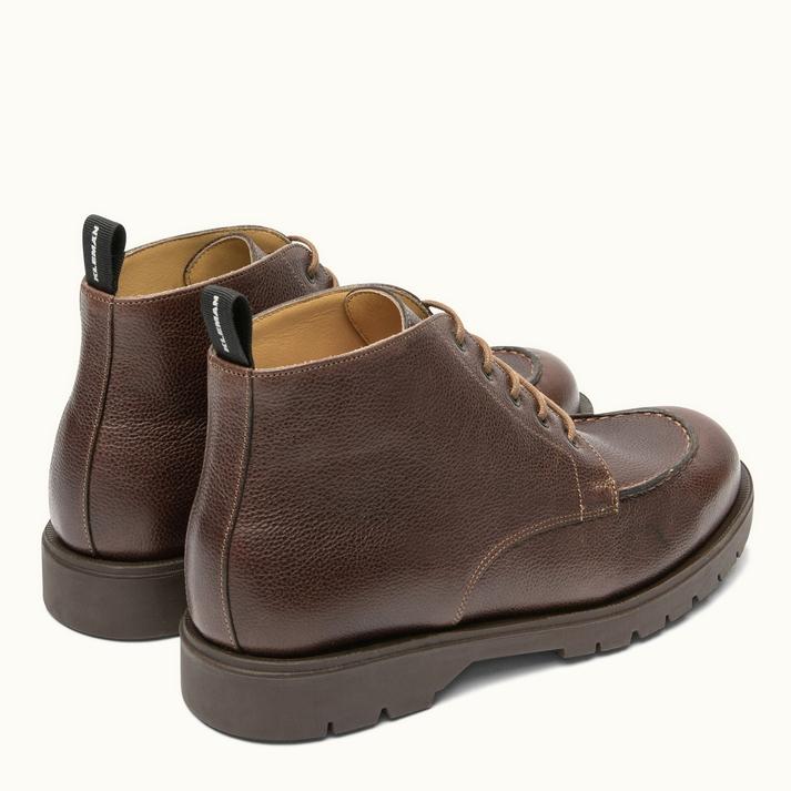 Kleman Boots Crantées Cuir Cafe