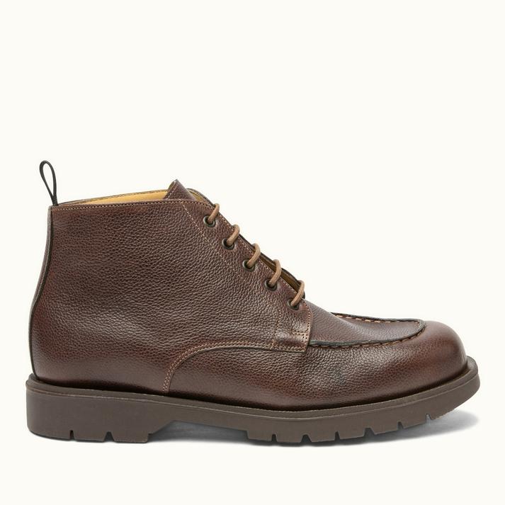 kleman Boots crantées cuir cafe