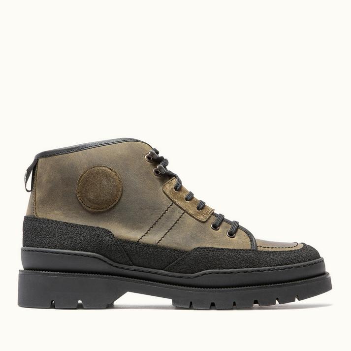 kleman Boots crantées cuir kaki