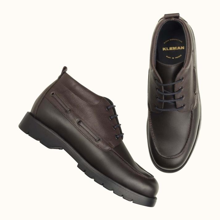 Kleman Boots Crantées Cuir Marron