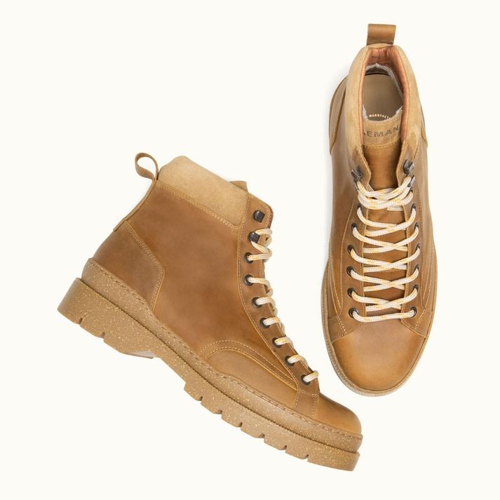 Kleman Boots Crantées Montantes Moutarde