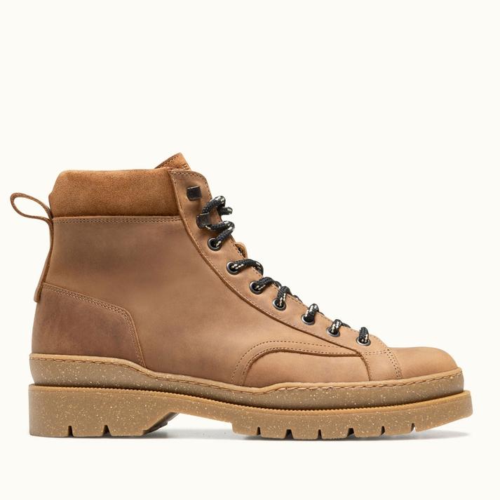 kleman Boots crantées style montagne cognac